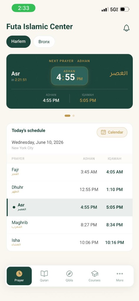 Aperçu de Futa Islamic Center App